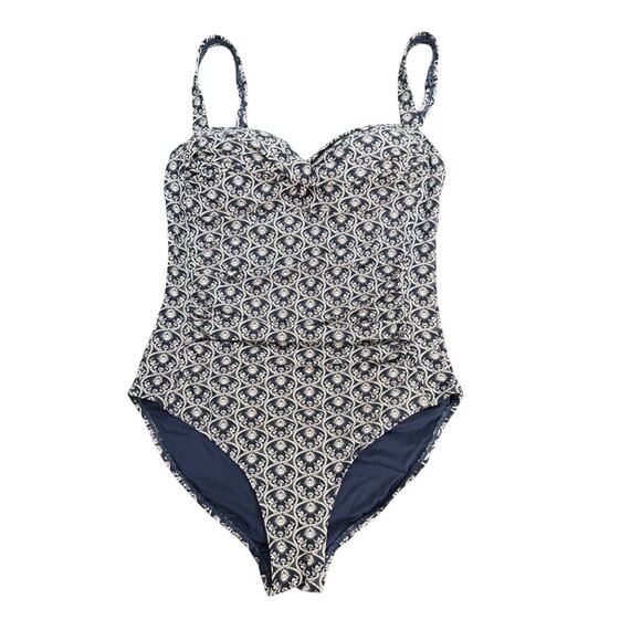 Niptuck Swim Blue & White Multi-Fit Cup Women's One-Piece Swimsuit S - Picture 1 of 9